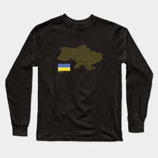 Ucraine map, praying for Ucraine Long Sleeve T-Shirt